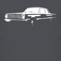 1966 Plymouth Belvedere Side View Faded Look Dark T Shirt