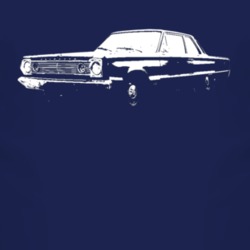 1967 Plymouth Belvedere Side View Faded Look Dark T Shirt