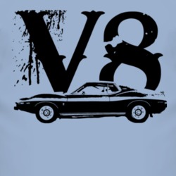 1972 AMC Javelin Side View V8 Faded Look Light T Shirt
