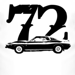 1972 AMC Javelin Side View With Year Faded Look Light T Shirt