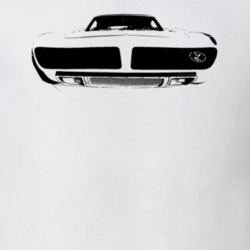 1970 Plymouth Superbird Grill View Faded Look Light T Shirt