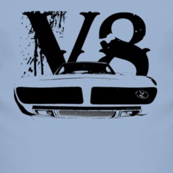 1970 Plymouth Superbird Grill View V8 Faded Look Light T Shirt