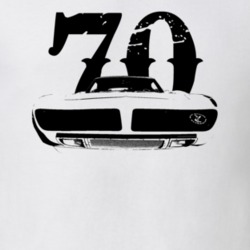 1970 Plymouth Superbird Grill View With Year Faded Look Light T Shirt