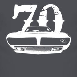 1970 Plymouth Superbird Grill View With Year Faded Look Dark T Shirt
