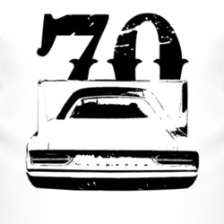 1970 Plymouth Superbird Rear View With Year Faded Look Light T Shirt