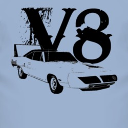 1970 Plymouth Superbird Side View V8 Faded Look Light T Shirt