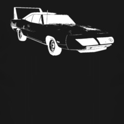 1970 Plymouth Superbird Side View Faded Look Dark T Shirt