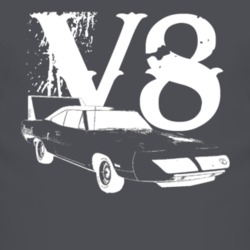 1970 Plymouth Superbird Side View V8 Faded Look Dark T Shirt