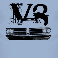 1964 Pontiac Le Mans Tempest Grill View V8 Faded Look Light T Shirt