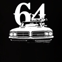 1964 Pontiac Le Mans Tempest Grill View With Year Faded Look Dark T Sh