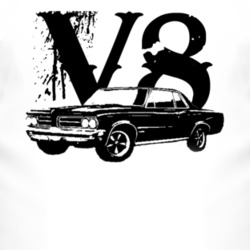 1964 Pontiac Le Mans Tempest Side View V8 Faded Look Light T Shirt