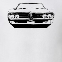 1967 Pontiac Firebird Grill View Faded Look Light T Shirt