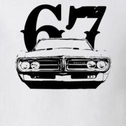 1967 Pontiac Firebird Grill View With Year Faded Look Light T Shirt