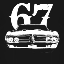 1967 Pontiac Firebird Grill View With Year Faded Look Dark T Shirt