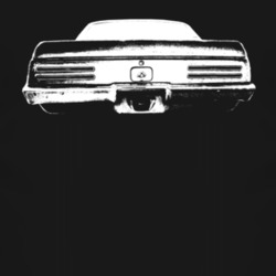 1967 Pontiac Firebird Rear View Faded Look Dark T Shirt