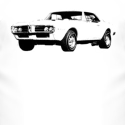 1967 Pontiac Firebird Side View Faded Look Light T Shirt