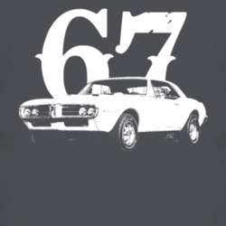 1967 Pontiac Firebird Side View With Year Vintage Look Dark T Shirt
