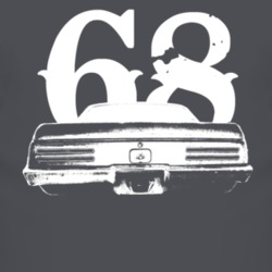 1968 Pontiac Firebird Rear View With Year Faded Look Dark T Shirt