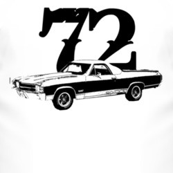 1972 GMC Sprint Side View With Year Faded Look Light T Shirt