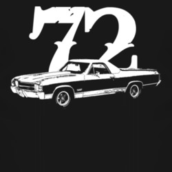 1972 GMC Sprint Side View With Year Faded Look Dark T Shirt
