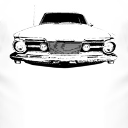 1964 Plymouth Barracuda Grill View Faded Look Light T Shirt