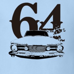 1964 Plymouth Barracuda Grill View With Year Faded Look Light T Shirt