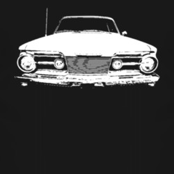 1964 Plymouth Barracuda Grill View Faded Look Dark T Shirt