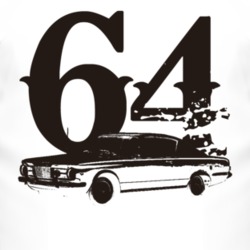 1964 Plymouth Barracuda Side View With Year Faded Look Light T Shirt