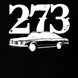 1964 Plymouth Barracuda Side View With Engine Size Faded Look Dark T S