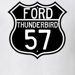 1957 Thunderbird Highway Route Sign Light T Shirt