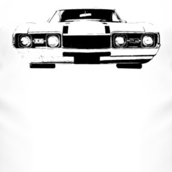 1968 Oldsmobile 442 Grill View Faded Look Light T Shirt