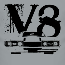 1968 Oldsmobile 442 Grill View V8 Faded Look Light T Shirt