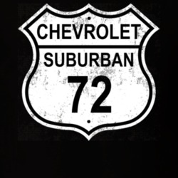 Highway Route Sign 1972 Chevy Suburban Distressed T Shirt