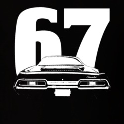 1967 Chevrolet Impala Rear Year Dark Color Shirt