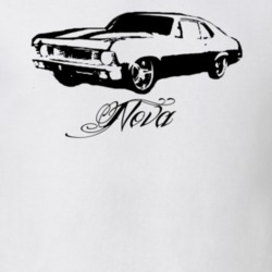 1970 Chevy Nova Side View Model Name Light Color Shirt