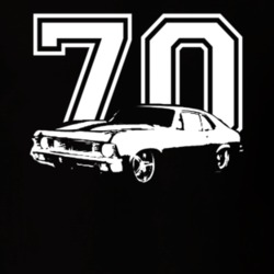 1970 Chevy Nova Side View Year Dark Color Shirt