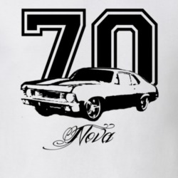 1970 Chevy Nova Side View Year Model Name Light Color Shirt