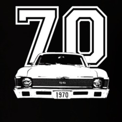 1970 Chevy Nova Grill Custom Year Dark Shirt