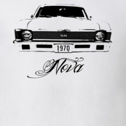 1970 Chevy Nova Grill Custom Model Name Light Color Shirt
