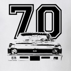 1970 Chevy Nova Grill With Year Light Color Shirt