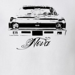 1970 Chevy Nova Grill With Model Name Light Color Shirt