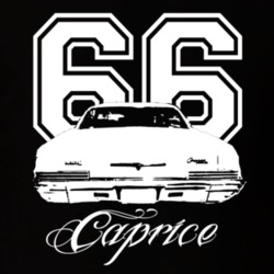 1966 Chevy Caprice Rear View Year Model Name Dark Shirt