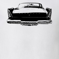 1958 Plymouth Fury Rear View Black Graphic Light Shirt