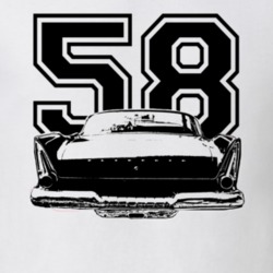 1958 Plymouth Fury Rear View Year Black Graphic Light Shirt