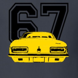 1967 Chevy Camaro SS Rear View With Year Yellow and Black Graphic T Sh