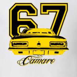 1967 Chevy Camaro SS Rear View Year Black And Yellow Model Name Yellow