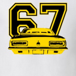 1967 CHEVY CAMARO SS Rear Year Yellow Graphic Light Shirt