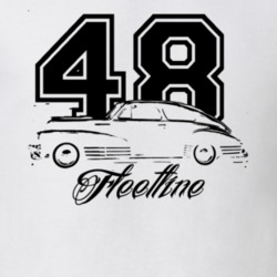 1948 Fleetline Areosedan Coupe Side Year Model Name Black Graphic T Sh