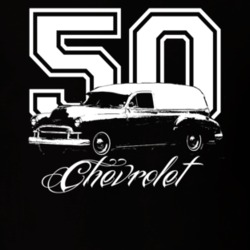 1950 Chevrolet Sedan Delivery Side View Year Model Dark Color Shirt