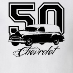 1950 Chevrolet Sedan Delivery  Side View Year Model Light Color Shirt